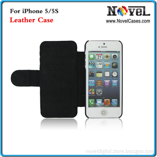 Leather Phone Case for iPhone5/5s /Sublimation Blank Phone Case